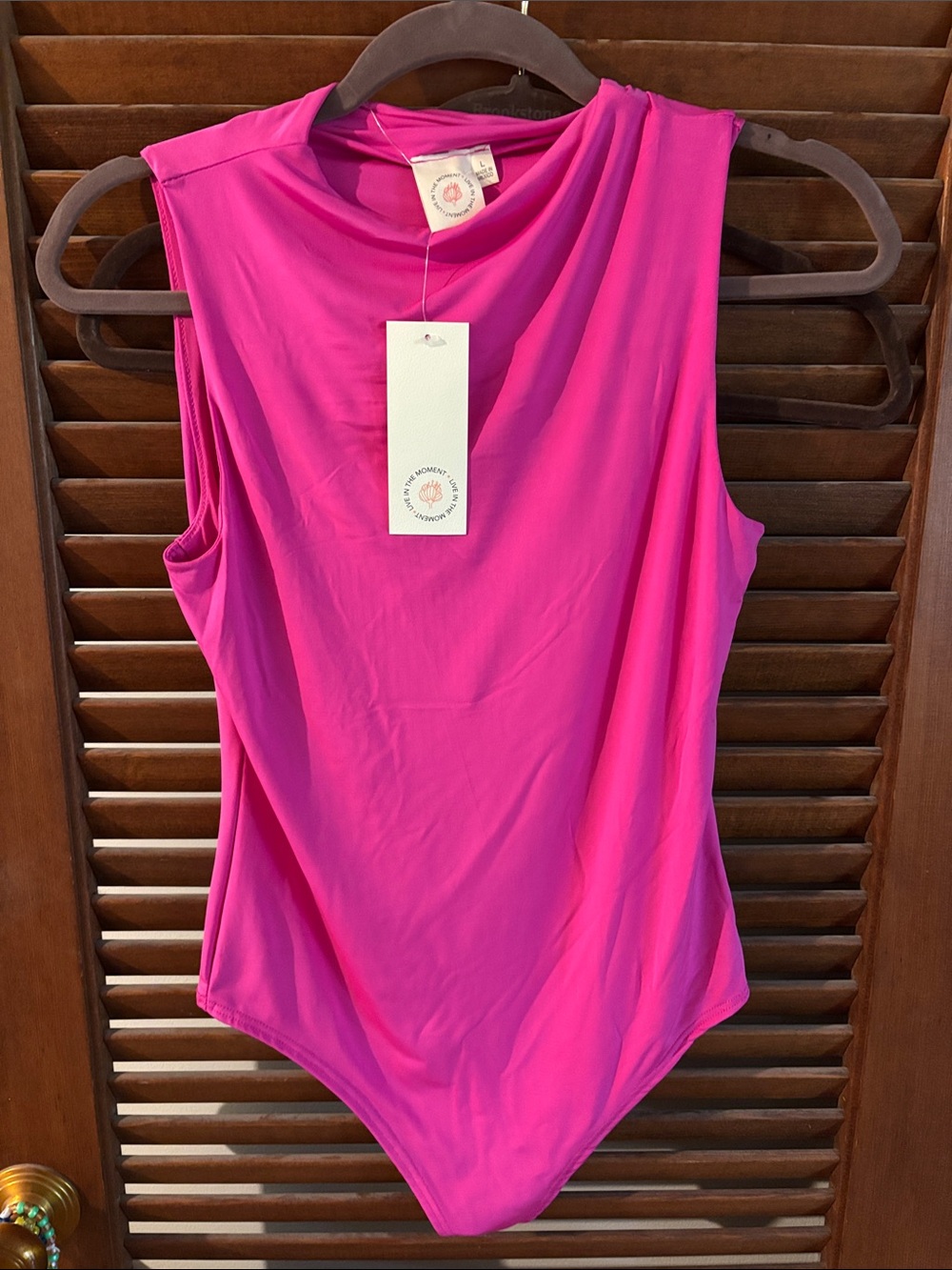 Women’s Sleeveless Bodysuit - Hot Pink